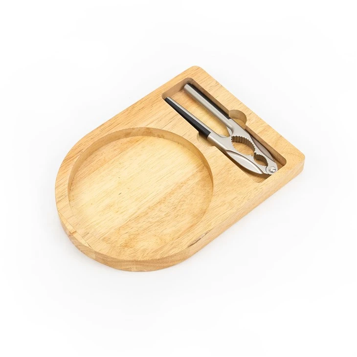 Wooden Tray With Stainless Steel Nut Cracker manufacturers
